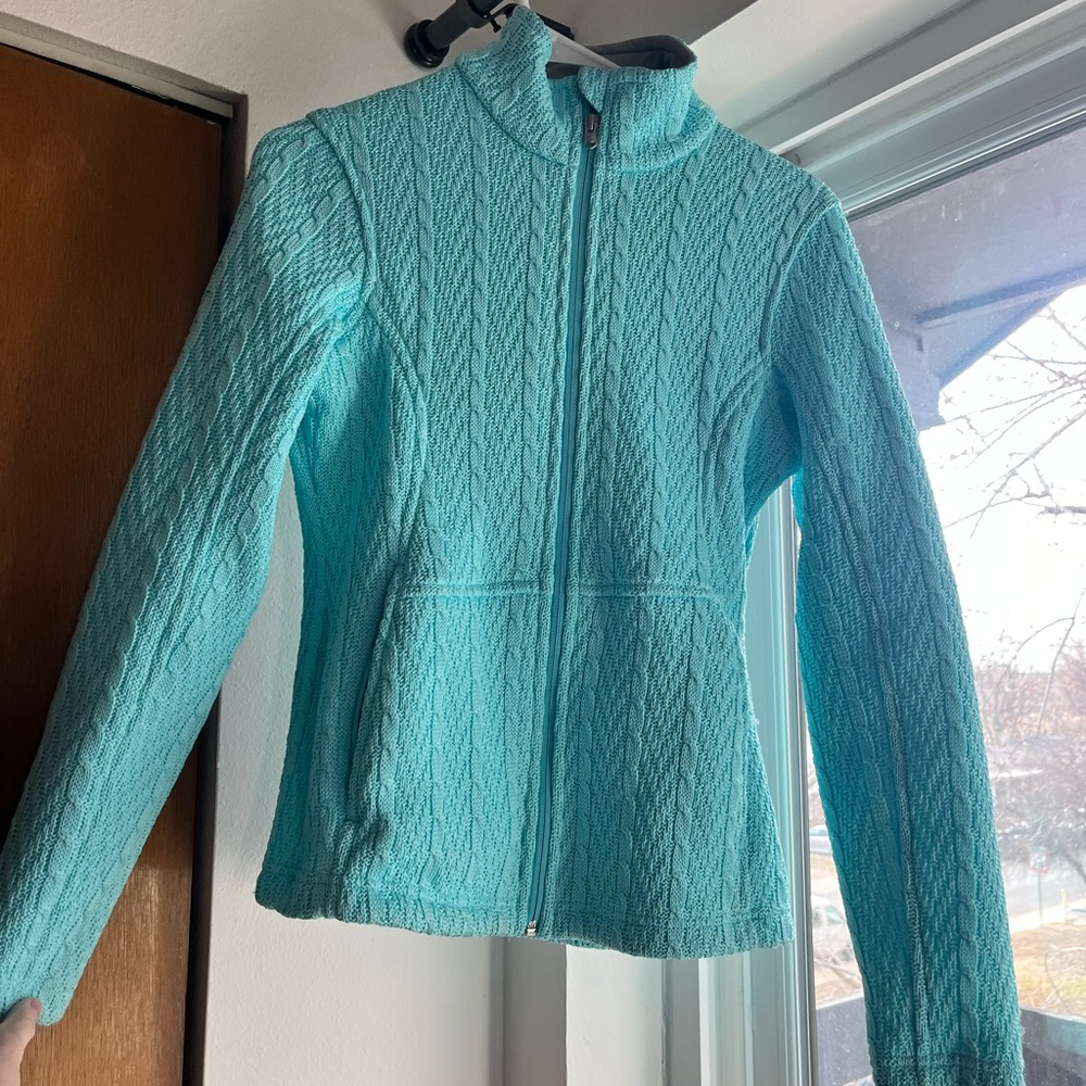 Spyder Major Cable Stryke Jacket Turquoise Blue Small Ski Winter